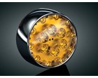 BULLET LED FRT T.S. BLK BEZEL, AMB LENS-BULLET LED FRT T.S. BLK BEZEL, AMB LENS