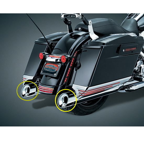 SLANTED TIPS FOR CRUSHER MUFFLERS,CHROME 541